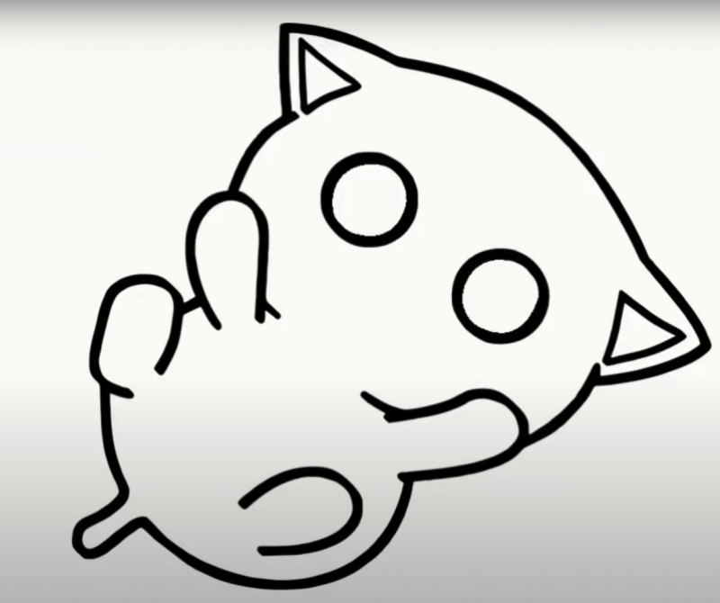 tutoriel dessin chat mignon étape 3