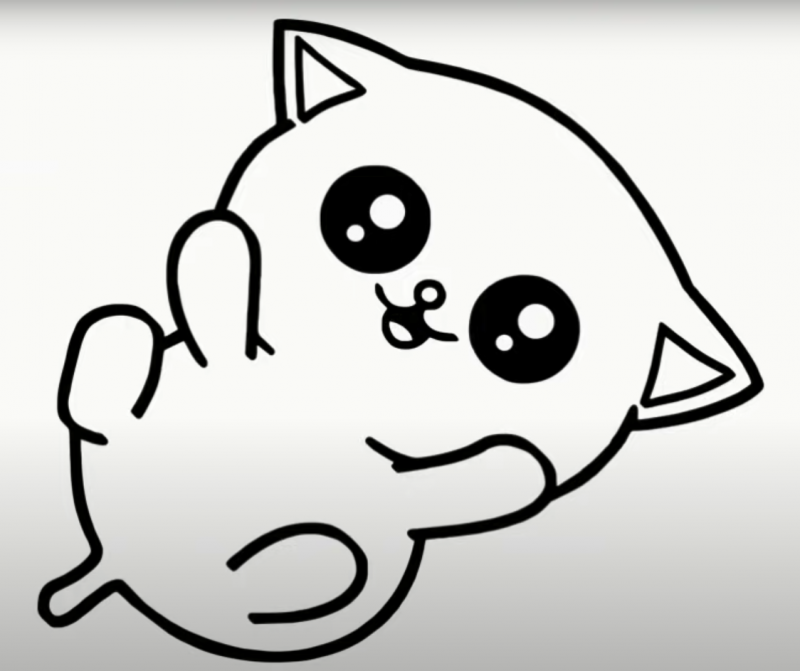 tutoriel dessin chat mignon étape 4