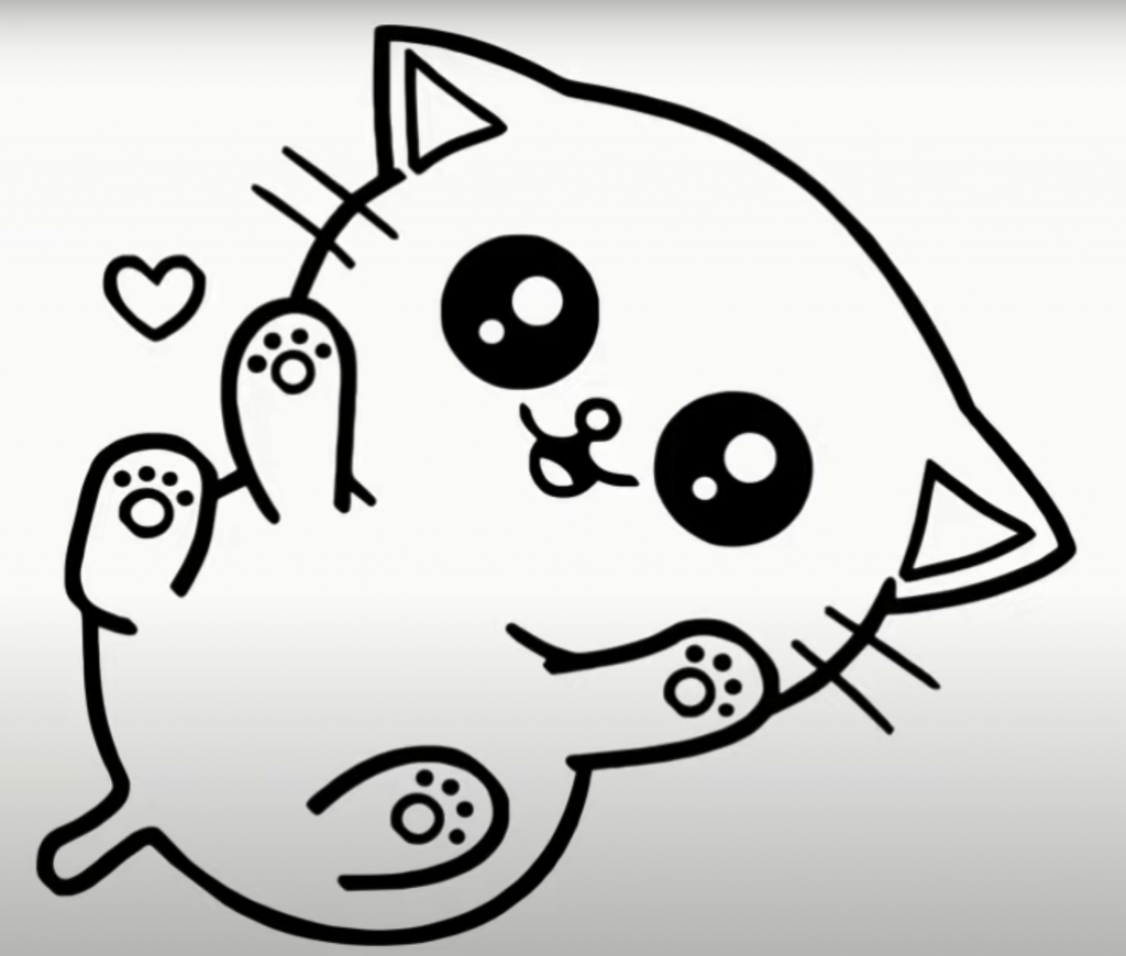 tutoriel dessin chat mignon : étape 5