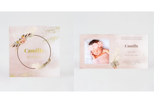 faire-part de naissance pour fille