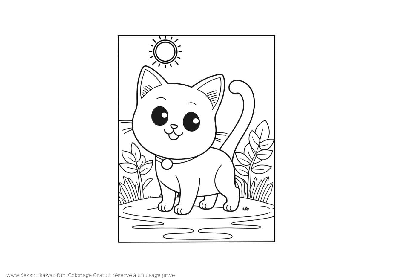 coloriage chat à imprimer