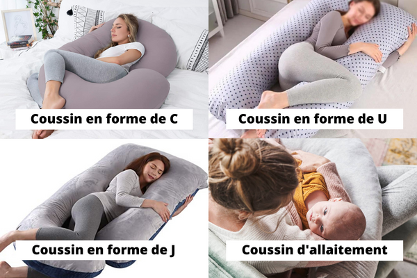 differents types de coussin de grossesse